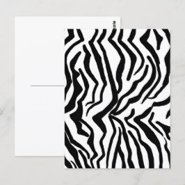 Zebra Schwarz-Weiß-Muster verborgen Postkarte