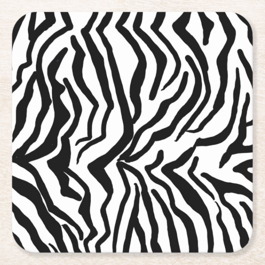Zebra Schwarz-Weiß-Muster verborgen Rechteckiger Pappuntersetzer (Vorderseite)