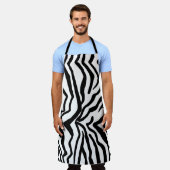 Zebra Schwarz-Weiß-Muster verborgen Schürze (Getragen)