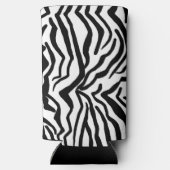 Zebra Schwarz-Weiß-Muster verborgen Selters Dosenkühler (Rückseite)