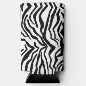 Zebra Schwarz-Weiß-Muster verborgen Selters Dosenkühler (Vorderseite)