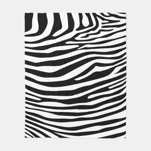Zebra-Schwarz-weiße stilvolle Muster-Fleece-Decke Fleecedecke (Vorderseite)