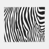 Zebra-Schwarz-weiße stilvolle Muster-Fleece-Decke Fleecedecke (Vorderseite (Horizontal))