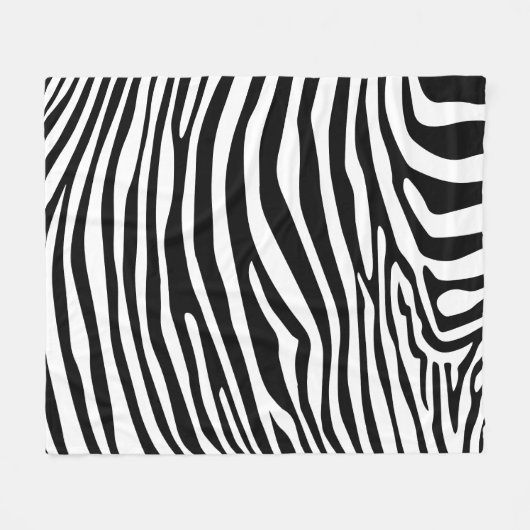 Zebra-Schwarz-weiße stilvolle Muster-Fleece-Decke Fleecedecke (Vorderseite (Horizontal))
