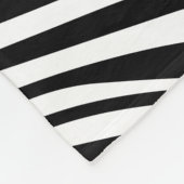 Zebra-Schwarz-weiße stilvolle Muster-Fleece-Decke Fleecedecke (Ecke)