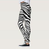 Zebra Schwarz-weiße Streifen Leggings (Links)