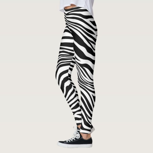 Zebra Schwarz-weiße Streifen Leggings (Links)