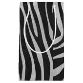 Zebra-schwarzer und hellgrauer Druck Kleine Geschenktüte (Vorderseite)