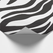 Zebra-schwarzes u. weißes gestreiftes Muster Geschenkpapier (Ecke)