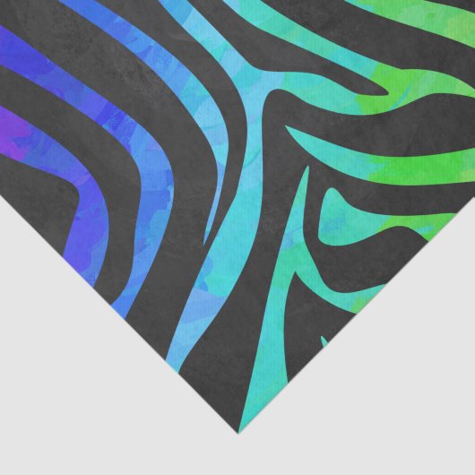 Zebra-Schwarzes und Regenbogen-Druck Seidenpapier (Ausschnitt)