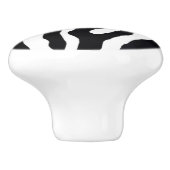 Zebra-Schwarzweiss-Tierdruck-Kabinett-Züge Keramikknauf (Seitenansicht)