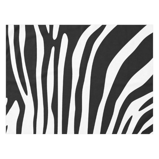 Zebra-Schwarzweißdruck Tischdecke (Vorderseite (Horizontal))