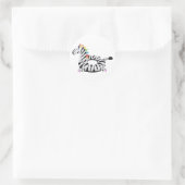 Zebra Schwimmhilfe Pool Geburtstagsfeier Runder Aufkleber (Tasche)