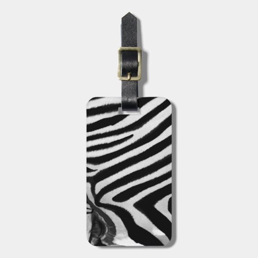 Zebra, Seeking_Luggage Tag Gepäckanhänger (Vorderseite vertikal)