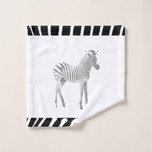 Zebra-Set Badhandtuch Set (Waschlappen)