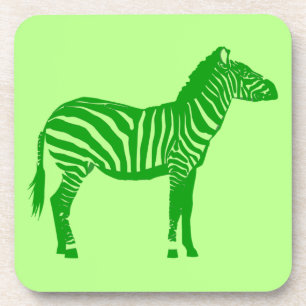 Zebra - Shades of Lime Green Getränkeuntersetzer