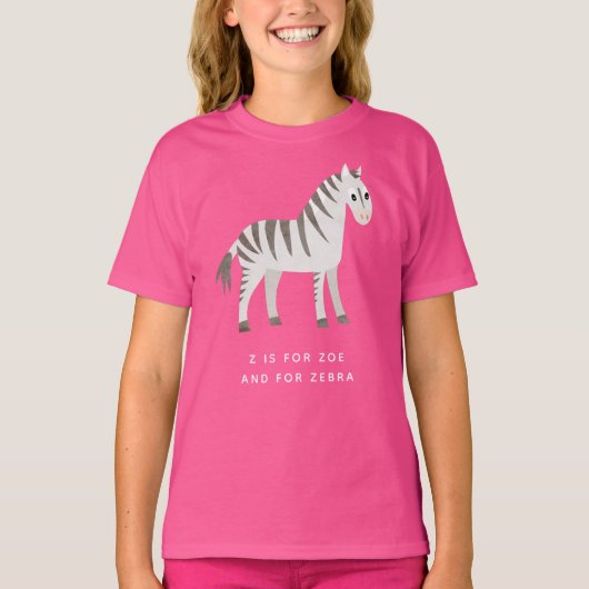 Zebra-Shirt für kleines Mädchen mit T-Shirt (Vorderseite)