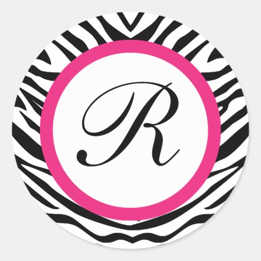 Zebra-Siegel - rund Runder Aufkleber (Vorderseite)