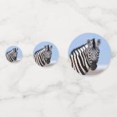 Zebra sieht dich mit blauem Himmelslicht Foto an Konfetti (Vorderseiten)