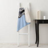 Zebra sieht dich mit blauem Himmelslicht Foto an Sherpadecke (Beispiel)