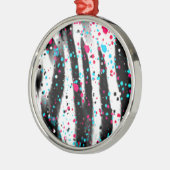 Zebra Silbernes Ornament (Links)
