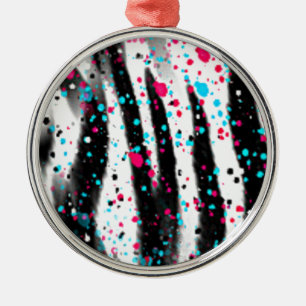 Zebra Silbernes Ornament