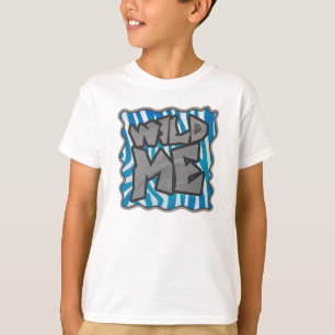 Zebra Silhouette Blau und Weiß Design T-Shirt
