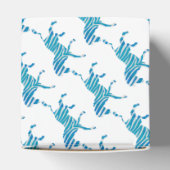 Zebra Silhouette Blau und Weiß Geschenkschachtel (Oben)