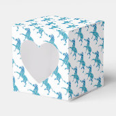 Zebra Silhouette Blau und Weiß Geschenkschachtel (Vorderseite)