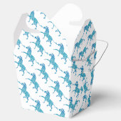 Zebra Silhouette Blau und Weiß Geschenkschachtel (Geöffnet)