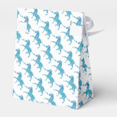 Zebra Silhouette Blau und Weiß Geschenkschachtel (Rückseite)