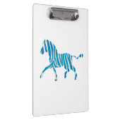 Zebra Silhouette Blau und Weiß Klemmbrett (Rechts)