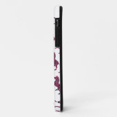 Zebra-Silhouette Schwarz und Heiß-Rosa Case-Mate iPhone Hülle (Hinten/Links)