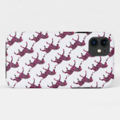 Zebra-Silhouette Schwarz und Heiß-Rosa Case-Mate iPhone Hülle (Rückseite (Horizontal))