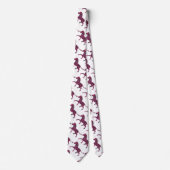 Zebra-Silhouette Schwarz und Heiß-Rosa Krawatte (Vorderseite)