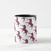Zebra-Silhouette Schwarz und Heiß-Rosa Tasse (Zentrum)