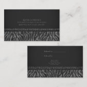 Zebra Silver Sparkle Glam Chic Weiterempfehlen Empfehlungskarte (Vorne/Hinten)