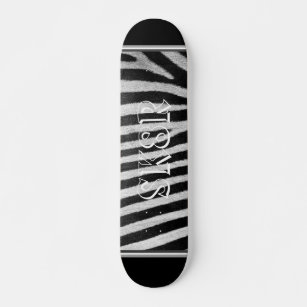 Zebra Skin Animal Imitats Fur Muster SK8R Skateboard