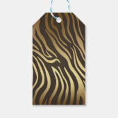 Zebra Skin Animal Print Gold Gefallen Geschenkanhänger (Rückseite)