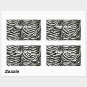 Zebra Skin Camouflage Textur Rechteckiger Aufkleber (Blatt)