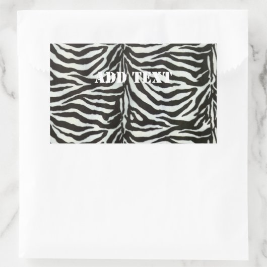 Zebra Skin Camouflage Textur Rechteckiger Aufkleber (Tasche)