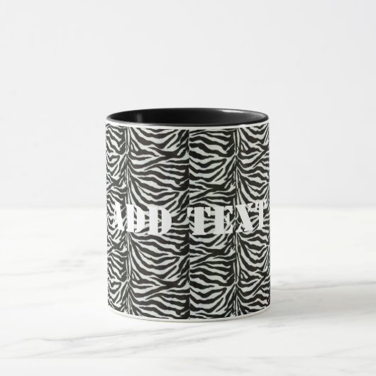 Zebra Skin Camouflage Textur Tasse (Zentrum)