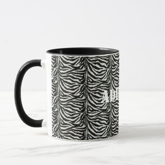 Zebra Skin Camouflage Textur Tasse (Links)