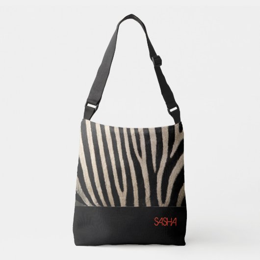 Zebra Skin Collection Crossbody Bag Tragetaschen Mit Langen Trägern (Vorderseite)