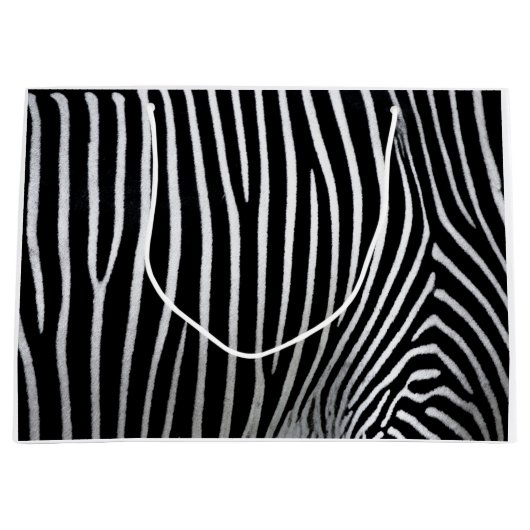 Zebra Skin Große Geschenktüte (Vorderseite)