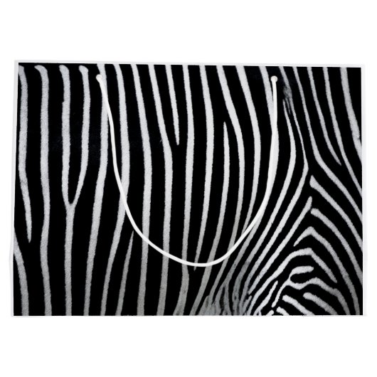 Zebra Skin Große Geschenktüte (Rückseite)