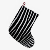 Zebra Skin Großer Weihnachtsstrumpf (Vorderansicht (hängend))