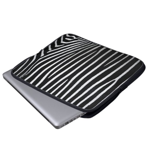 Zebra Skin Laptopschutzhülle (Vorne Knopf)