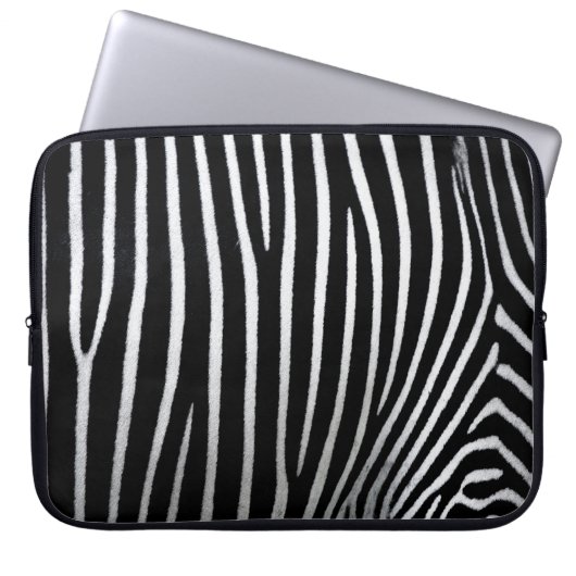 Zebra Skin Laptopschutzhülle (Vorderseite)