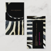 Zebra skin, life animal business cards visitenkarte (Vorne/Hinten)